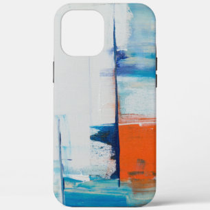 Abstrakte Blaue und Orange Moderne Kunst Case-Mate iPhone Hülle