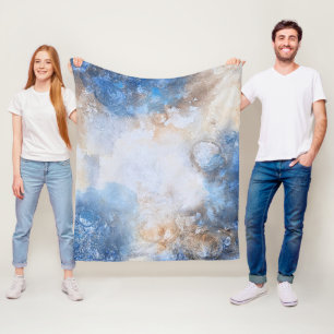 Abstrakte blaue und sandtexturierte Wolken Fleecedecke