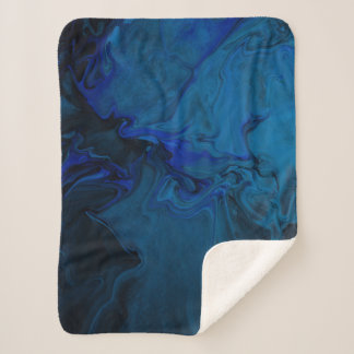 Abstrakte blaue und schwarze Malerei Sherpadecke