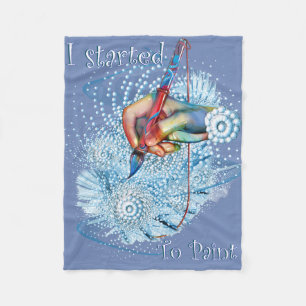 Abstrakte blaue Vibration Fleecedecke