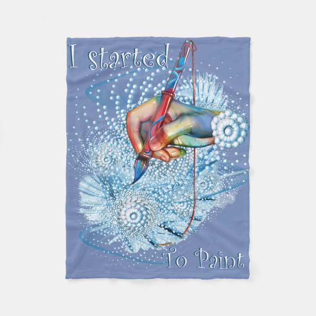 Abstrakte blaue Vibration Fleecedecke (Vorderseite)