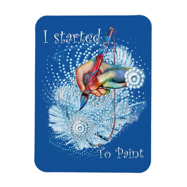 Abstrakte blaue Vibration Magnet (Vertikal)