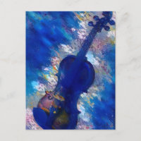 Abstrakte blaue Violine - Digitale Kunst