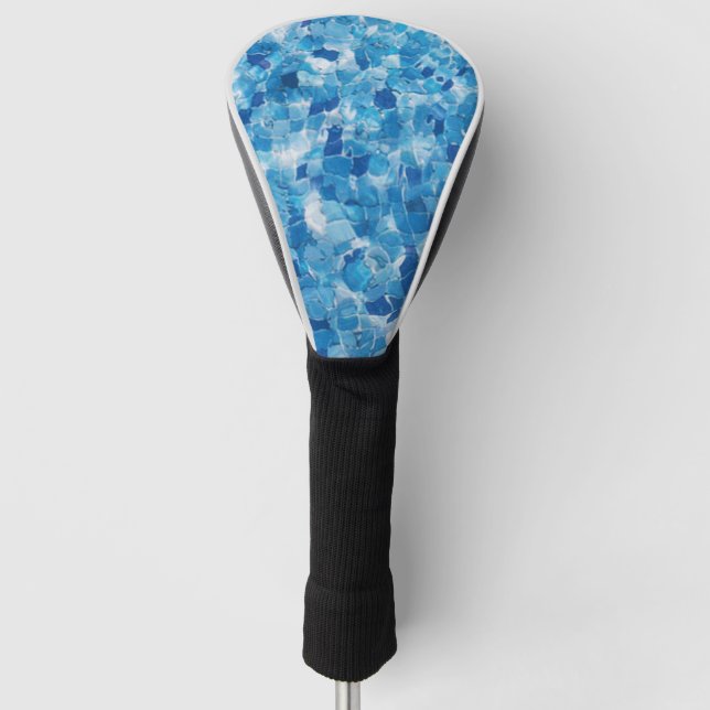 Abstrakte blaue Wasseroberfläche Golf Headcover (Vorderseite)