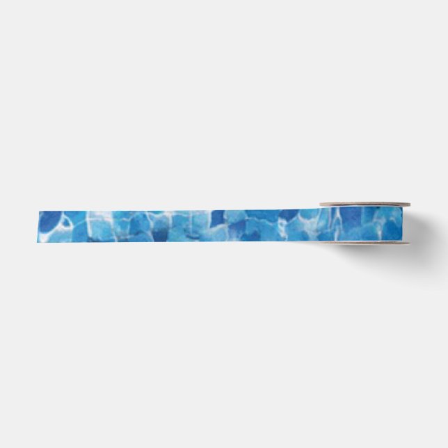 Abstrakte blaue Wasseroberfläche Satinband (Vorderseite)