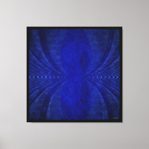 Abstrakte blaue Welle Leinwanddruck