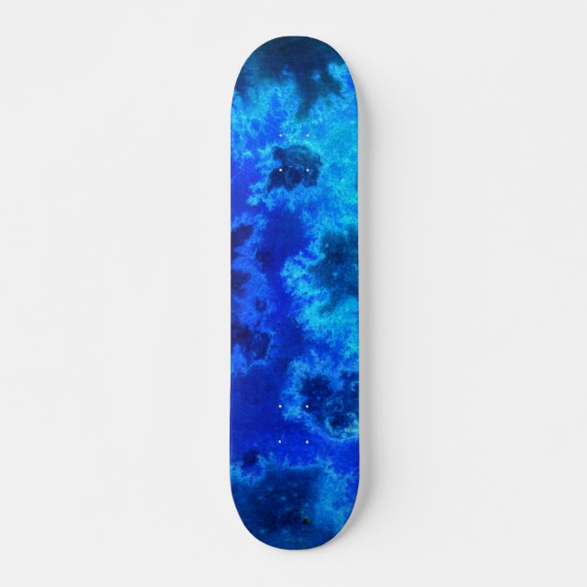 Abstrakte Blauer Ozean-Luft Skateboard (Vorne)