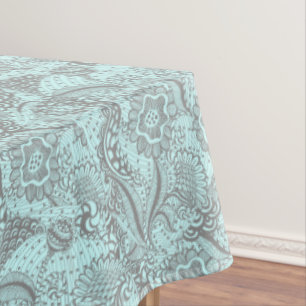 Abstrakte bläuliche Monogramm-Tabelle Tischdecke