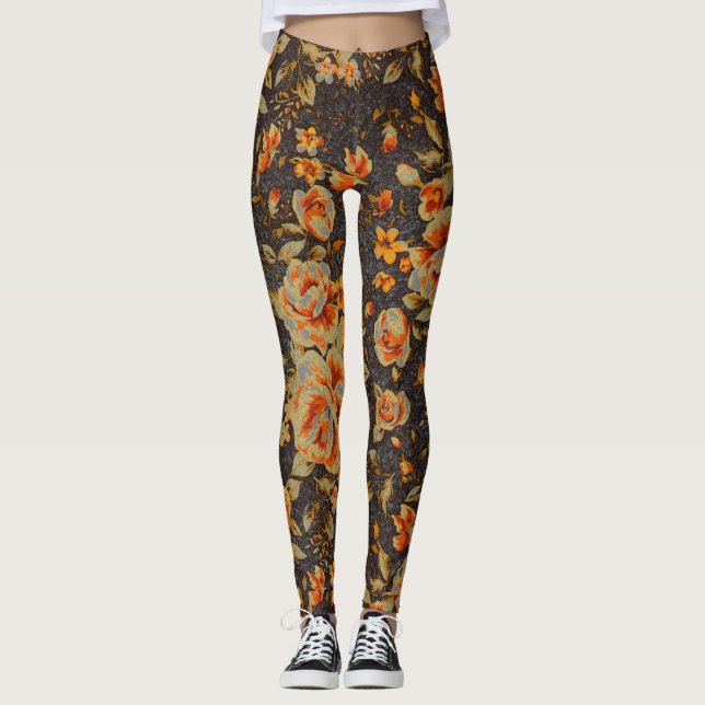 Abstrakte Bleistiftstruktur Leggings (Vorderseite)