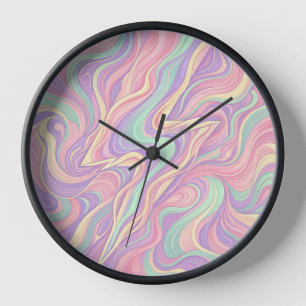 Abstrakte Blitz-Pastell-Modern-Art-Uhren Uhr
