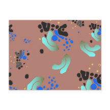 Abstrakte Blobs Spaß auf der Postkarte