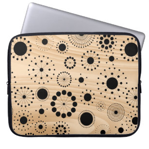 Abstrakte Blond-Wood-Kreise Laptopschutzhülle