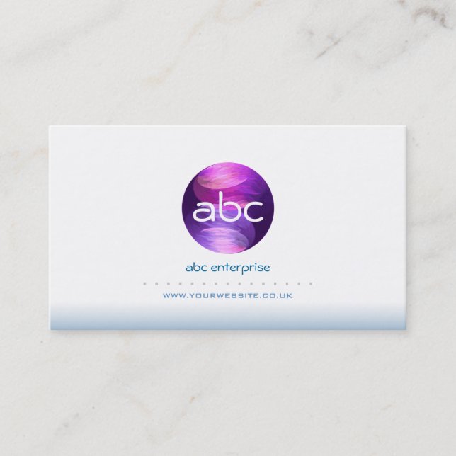 Abstrakte Blue Circles-Logo-Visitenkarte Visitenkarte (Vorderseite)
