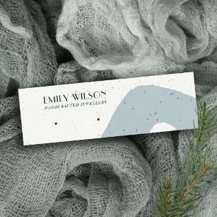 ABSTRAKTE BLUE GRAY KERAMIK STUDIEREN ERKENNUNG MINI VISITENKARTE