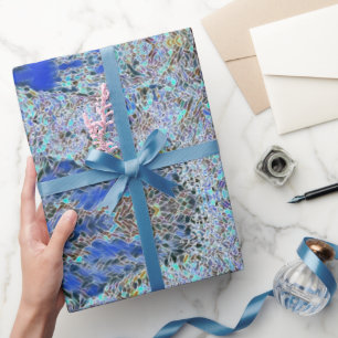 Abstrakte Blues-Lavendel Geschenkpapier