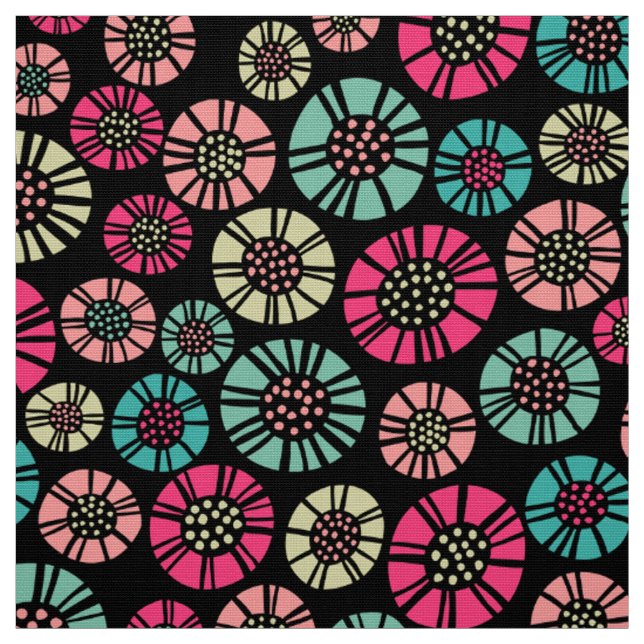 Abstrakte Blume 031023 - Farben 01 Stoff (Muster)