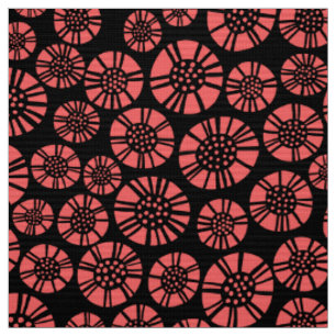Abstrakte Blume 031023 - Tropisches Rosa auf Schwa Stoff