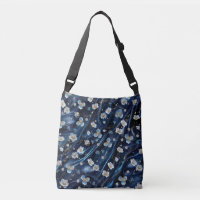 Abstrakte Blume aus Simmery Blue Silk