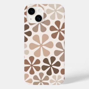 Abstrakte Blume (B) Braune Taupe Case-Mate iPhone 14 Hülle