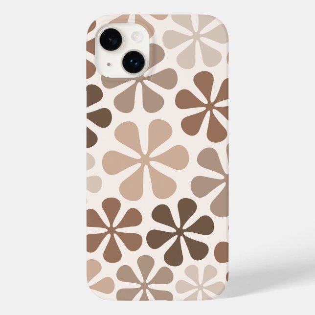 Abstrakte Blume (B) Braune Taupe Case-Mate iPhone 14 Plus Hülle (Rückseite)