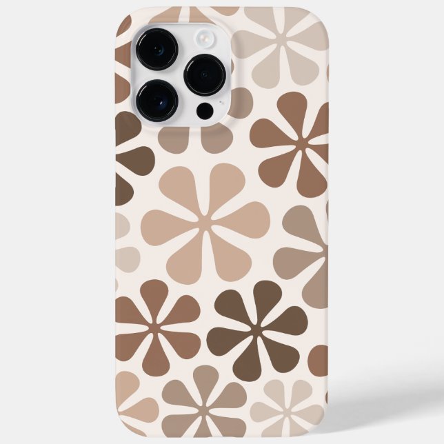 Abstrakte Blume (B) Braune Taupe Case-Mate iPhone 14 Pro Max Hülle (Rückseite)