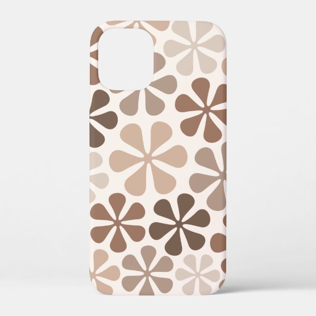 Abstrakte Blume (B) Braune Taupe Case-Mate iPhone Hülle (Rückseite)