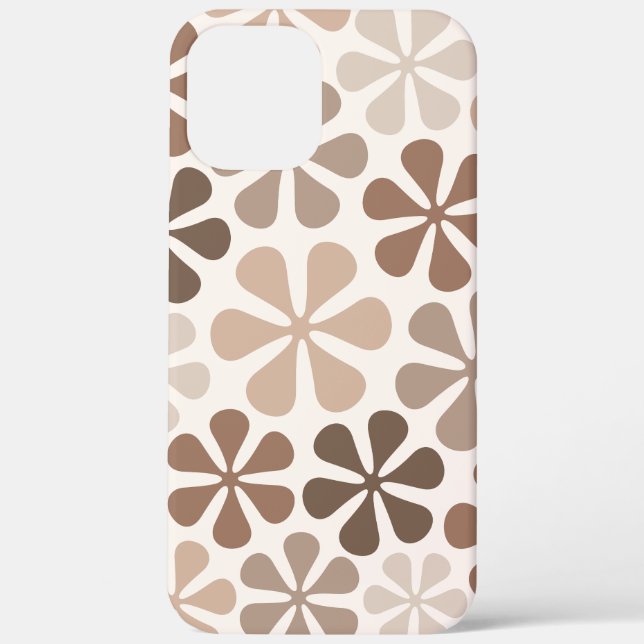 Abstrakte Blume (B) Braune Taupe Case-Mate iPhone Hülle (Rückseite)