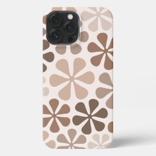 Abstrakte Blume (B) Braune Taupe iPhone 13 Pro Max Hülle