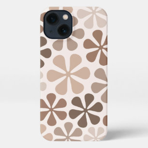 Abstrakte Blume (B) Braune Taupe iPhone Hülle
