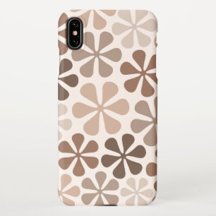 Abstrakte Blume (B) Braune Taupe iPhone Hülle
