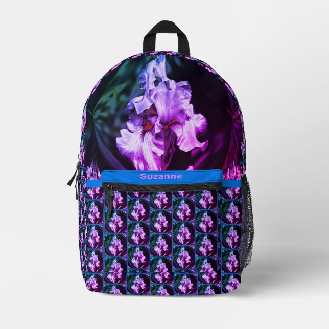 Abstrakte Blume Barti Personalisiert Bedruckter Rucksack (Vorderseite)