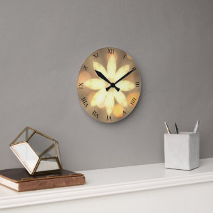 Abstrakte Blume Bokeh Runde Wanduhr