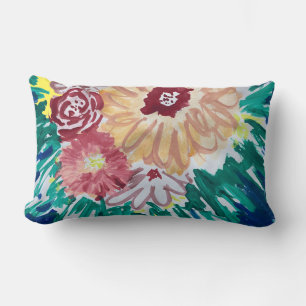 Abstrakte Blume Bouquet Malerei Lendenkissen