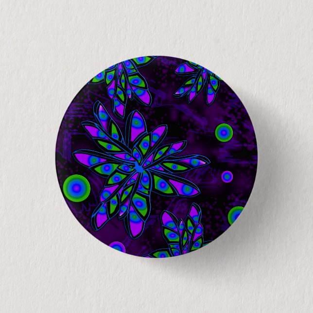 Abstrakte Blume Button (Vorderseite)