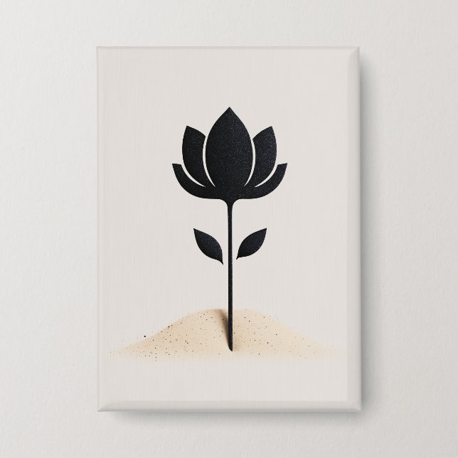 Abstrakte Blume Button (Vorderseite)