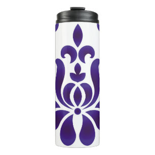 Abstrakte Blume dekorative Ornamenterdamm Thermosbecher
