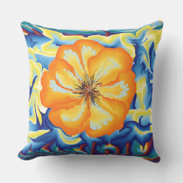 Abstrakte Blume dekoratives Kissen