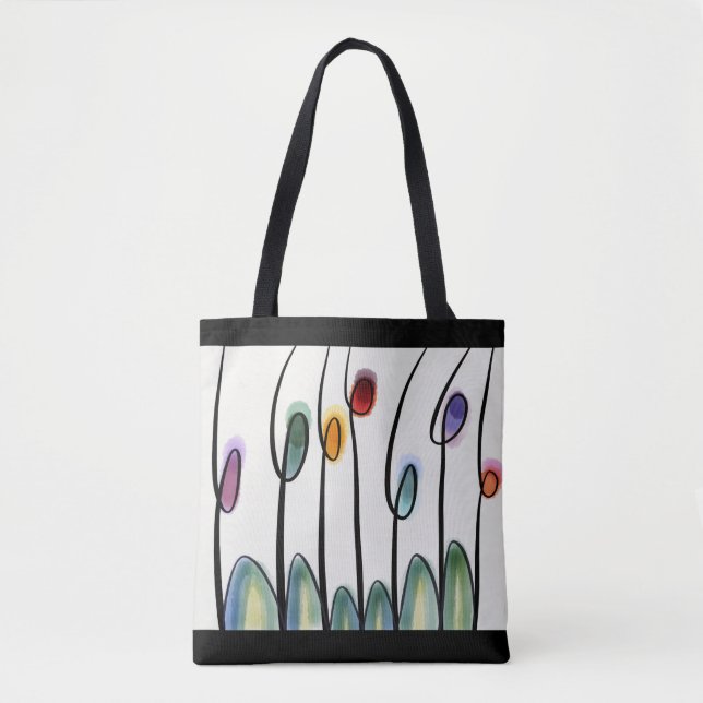 Abstrakte Blume der Moderne Tasche (Vorderseite)