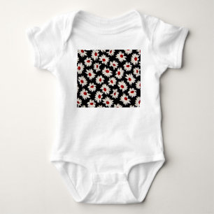 Abstrakte Blume, ein künstlerisches Wasserfarbmust Baby Strampler
