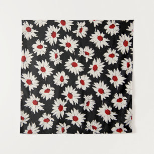 Abstrakte Blume, ein künstlerisches Wasserfarbmust Wandteppich