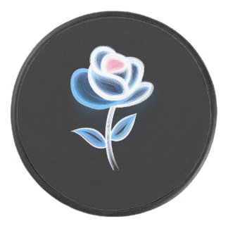 Abstrakte Blume Eishockey Puck