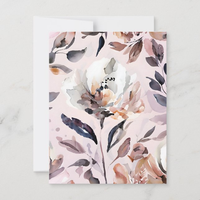 Abstrakte Blume Feiertagskarte (Vorderseite)