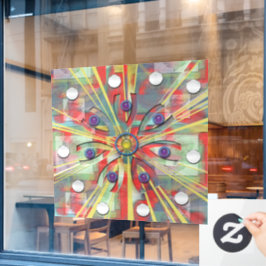 Abstrakte Blume Fensteraufkleber