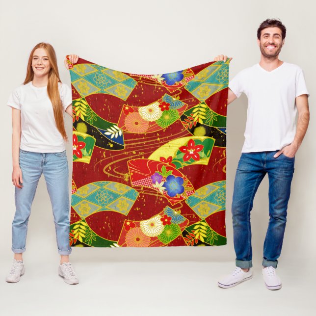Abstrakte Blume Fleecedecke (Beispiel)