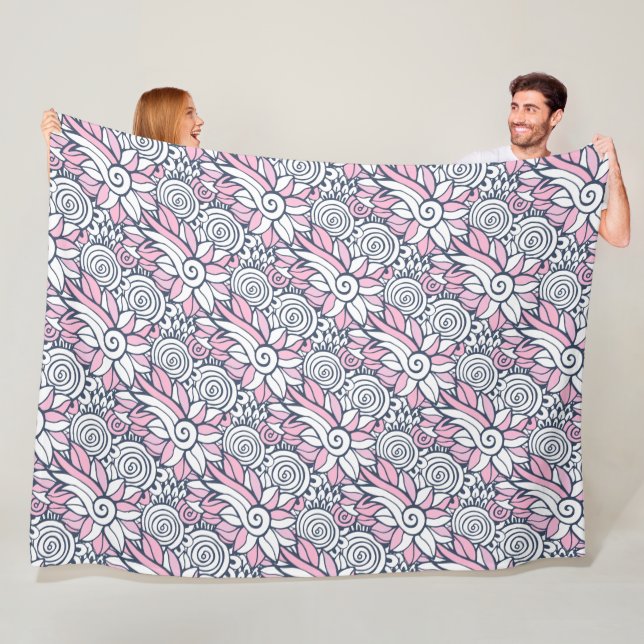 Abstrakte Blume Fleecedecke (Beispiel)