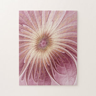 Abstrakte Blume Fraktal Kunst und Schatten Burgund