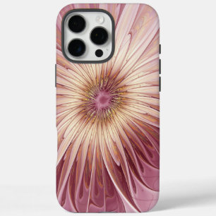 Abstrakte Blume Fraktal Kunst und Schatten Burgund iPhone 16 Pro Max Hülle