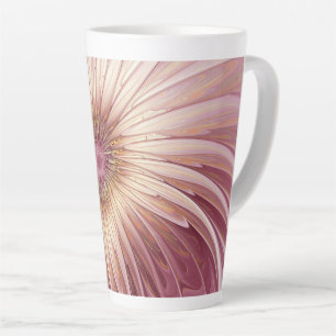 Abstrakte Blume Fraktal Kunst und Schatten Burgund Milchtasse