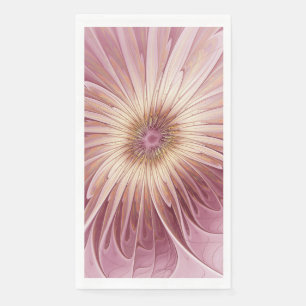 Abstrakte Blume Fraktal Kunst und Schatten Burgund Serviette