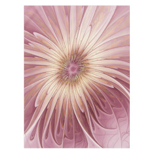 Abstrakte Blume Fraktal Kunst und Schatten Burgund Tischdecke